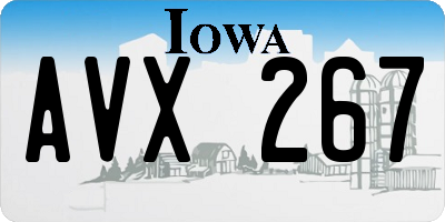 IA license plate AVX267