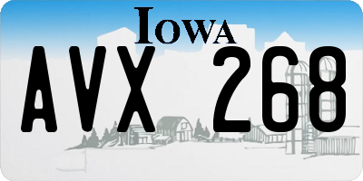 IA license plate AVX268