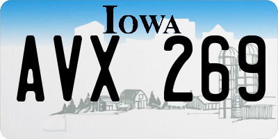 IA license plate AVX269