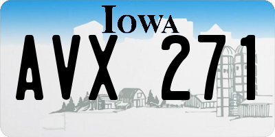 IA license plate AVX271