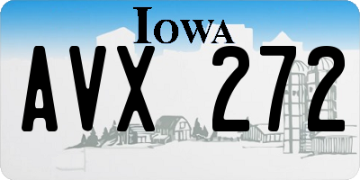 IA license plate AVX272