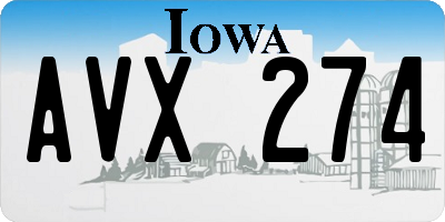 IA license plate AVX274