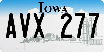 IA license plate AVX277