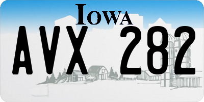 IA license plate AVX282