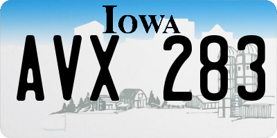 IA license plate AVX283