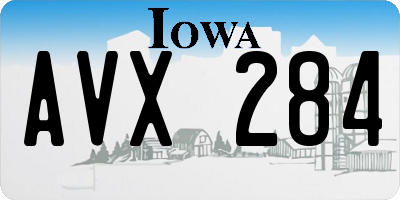 IA license plate AVX284