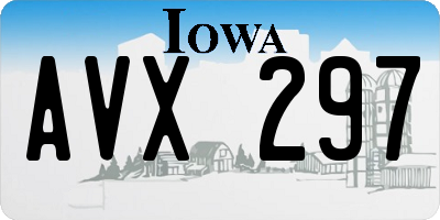 IA license plate AVX297
