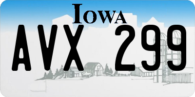 IA license plate AVX299