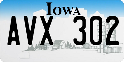 IA license plate AVX302