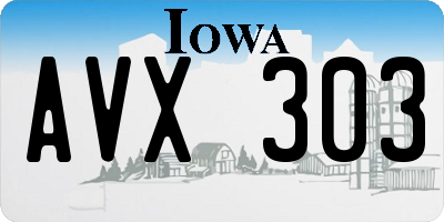 IA license plate AVX303