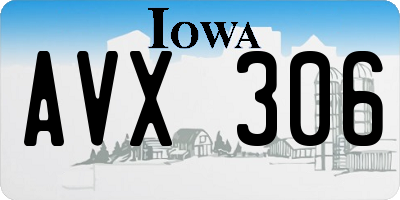 IA license plate AVX306