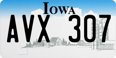 IA license plate AVX307