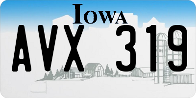 IA license plate AVX319