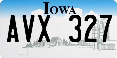 IA license plate AVX327
