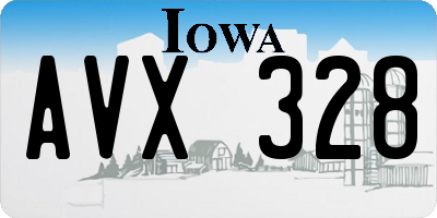 IA license plate AVX328
