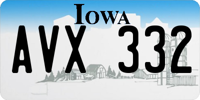 IA license plate AVX332