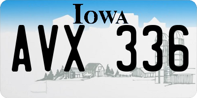 IA license plate AVX336