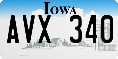 IA license plate AVX340