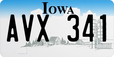 IA license plate AVX341