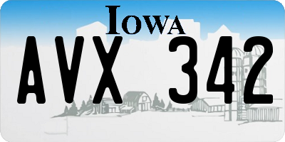 IA license plate AVX342