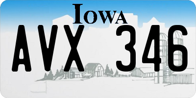 IA license plate AVX346