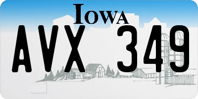 IA license plate AVX349