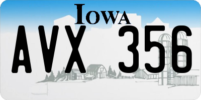 IA license plate AVX356