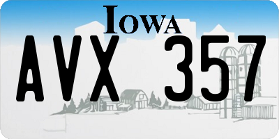 IA license plate AVX357