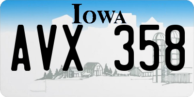 IA license plate AVX358