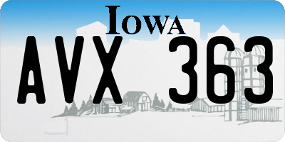 IA license plate AVX363