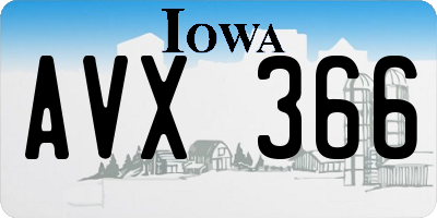 IA license plate AVX366