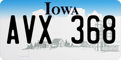 IA license plate AVX368