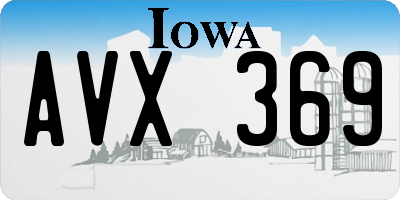 IA license plate AVX369