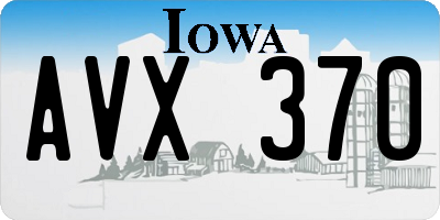 IA license plate AVX370
