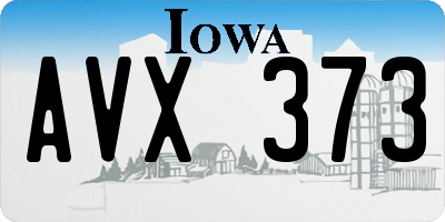 IA license plate AVX373