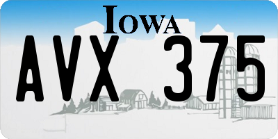 IA license plate AVX375
