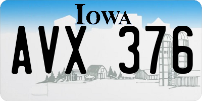IA license plate AVX376
