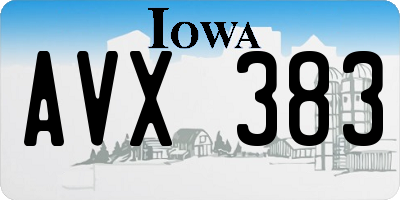 IA license plate AVX383