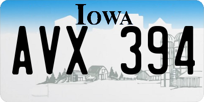 IA license plate AVX394