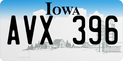 IA license plate AVX396