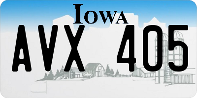 IA license plate AVX405
