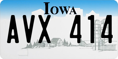 IA license plate AVX414