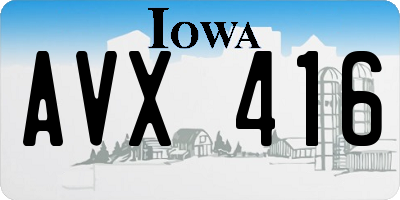 IA license plate AVX416