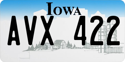 IA license plate AVX422