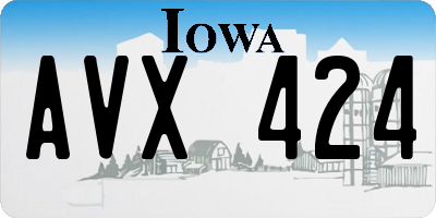 IA license plate AVX424