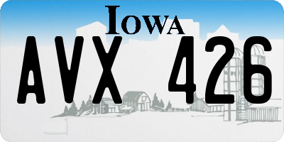 IA license plate AVX426