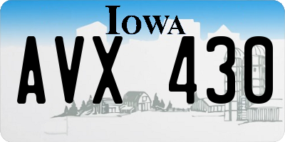 IA license plate AVX430