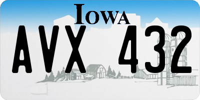IA license plate AVX432
