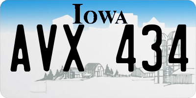 IA license plate AVX434