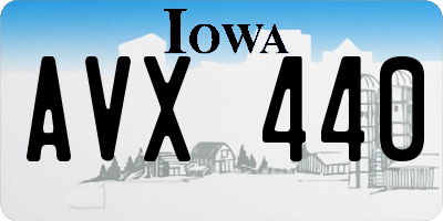 IA license plate AVX440